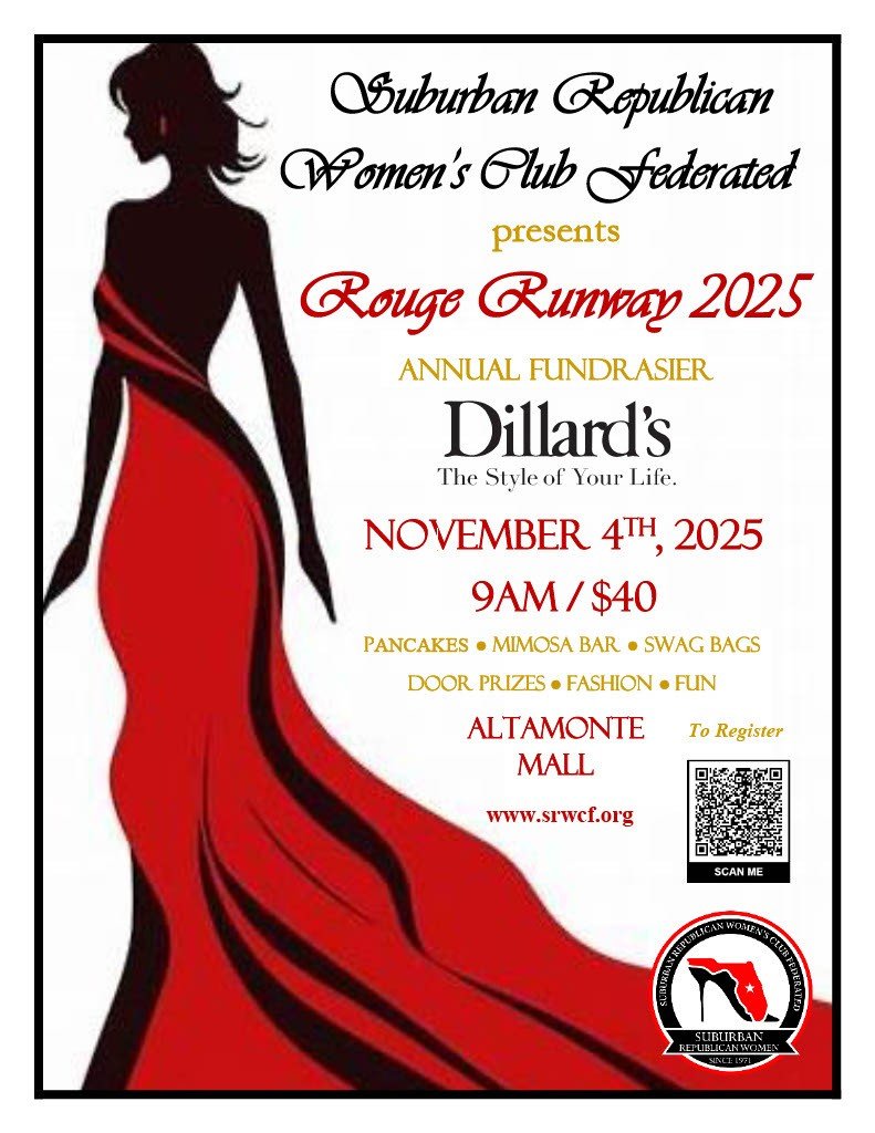 Rouge Runway Flyer With New QR code and website address for SRWCF Event November 4th, 2025